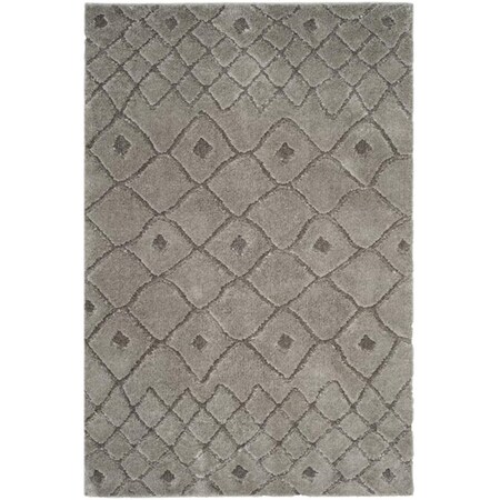 Safavieh Sparta Shag Large Rectangle Area RugGrey & Grey 8 x 10 ft. SPG514A-8